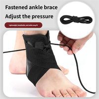 Attelle de cheville à compression avec lacets et sangles stabilisatrices – Soutien de la cheville pour la protection contre les entorses, la récupération des blessures et le sport
