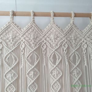 Bohemian Large Handwoven Cotton Macrame Window <b>Curtain</b> Home Decoration Balcony Door <b>Curtains</b> <b>Cheap</b> Price - Product Image 3
