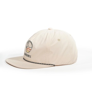 Gorras de Béisbol Deportivas con Logotipo Personalizado OEM, con 5 Paneles, Visera Plana, Cierre a Presión, Bordado de Nailon, Gorras con Cuerda - Product Image 2