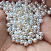 Perles d'eau douce naturelles Aurora de Zhejiang Zhuji, 3,5-4 mm, perles rondes, presque parfaites, avec trous, mini perles