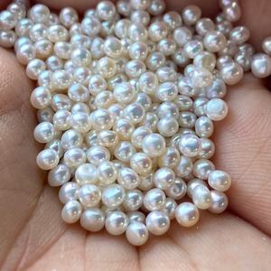 Zhejiang Zhuji 3,5-4mm Aurora Natürliche Süßwasserperlen Lose Perlen Nahezu Rund Fast Makellos mit Löchern Mini Kleine Perlen - Product Image 2