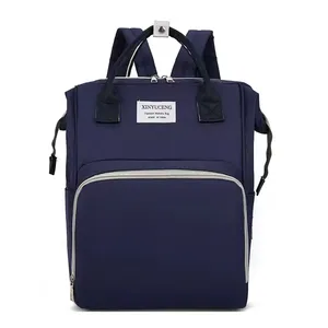 <span class=keywords><strong>Sac</strong></span> à <span class=keywords><strong>dos</strong></span> Oxford imperméable 2-en-1 convertible en <span class=keywords><strong>lit</strong></span> bébé, <span class=keywords><strong>sac</strong></span> de maman pliable avec crochets pour poussette, poche isotherme pour biberon, logo OEM - Product Image 4