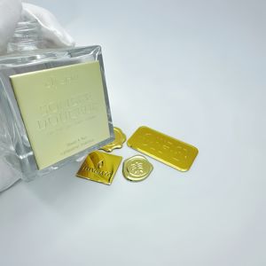 Logo en métal plaqué or personnalisé, en relief <span class=keywords><strong>3D</strong></span>, en métal privé pour étiquette de flacon de parfum - Product Image 2