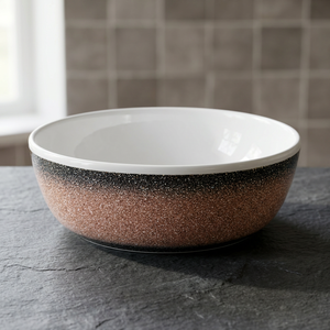 Évier de cuisine et de salle de bain en céramique de grande taille, surface solide de forme ronde, blanc pur, pour villa - Product Image 4