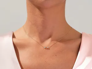 Gold Vermeil Bezel Set Family Birthstone Necklace Personalized <strong>Gifts</strong> for <strong>Wife</strong> <strong>Birthday</strong> <strong>Gift</strong> Custom Birthstone Jewelry for Women - Product Image 2