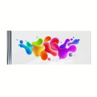 3D P16 500X1000mm cam pencere reklam ve perakende mağaza için zemin standı ile LED şeffaf ekran LED Video duvar