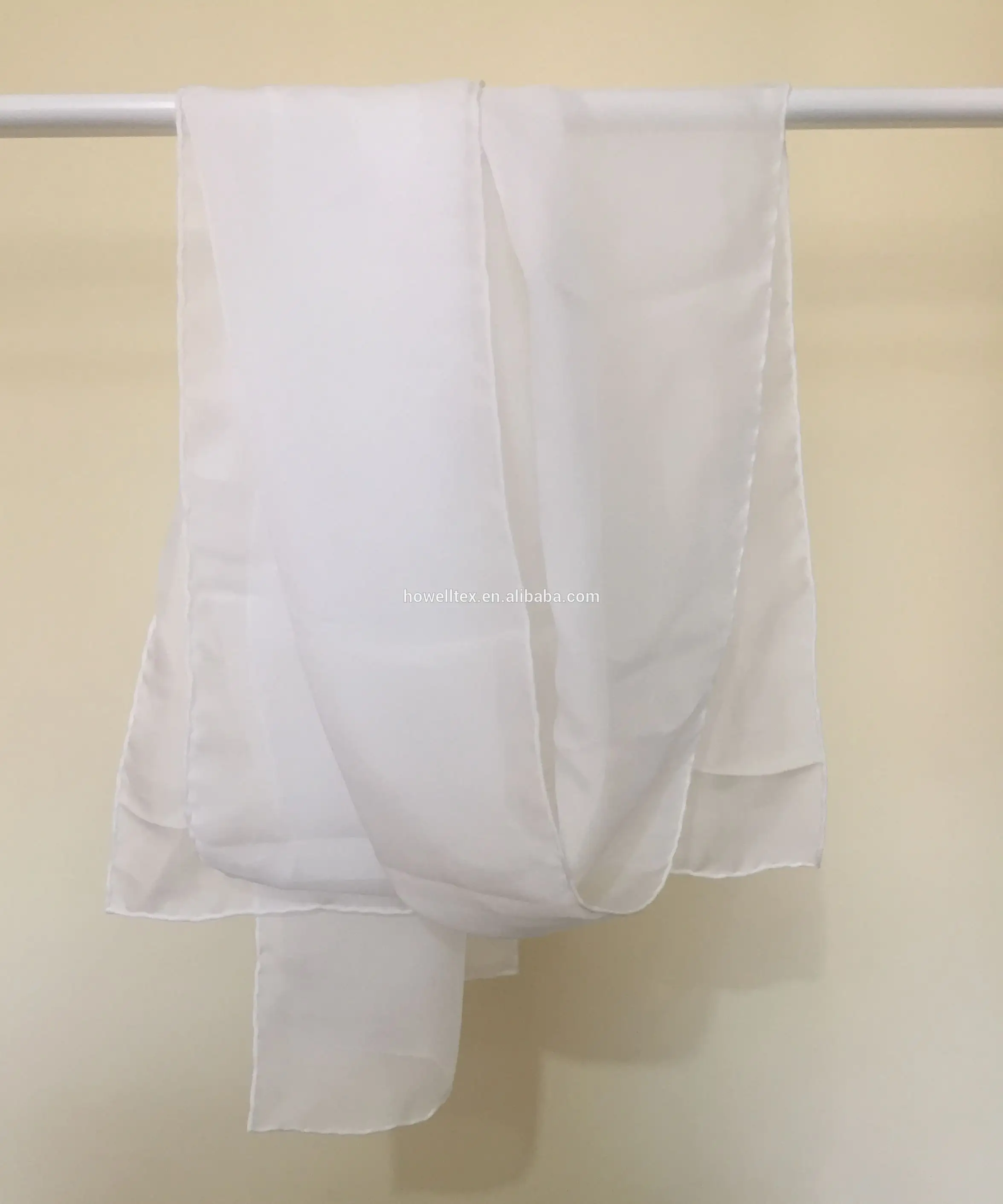 قماش شيفون حريري طبيعي عضوي عرض 12-54 بوصة أبيض غير مصبوغ منسوج هويل سادة نساء سودانيات توب 8 من الوزن المتوسط