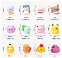 3D DIY Tier-Cartoons China Miniaturen Fuchs Ente Schildkröte Drache Frosch Charakter Harz-Handwerk Figuren Geschenke Überraschungstüte Kinderspielzeug