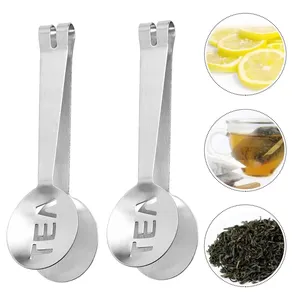 Teabag Tong Strainer Holder Spoon Shaped <strong>Tea</strong> <strong>Bag</strong> <strong>Squeezer</strong>/Holder Gadget, Round Stainless Steel Kitchen Bar - Product Image 2