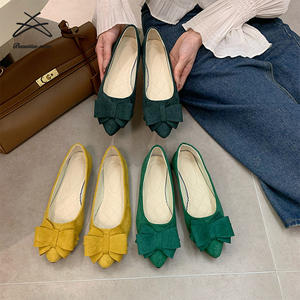 Scarpe da Donna Taglia Grande, <span class=keywords><strong>Ballerine</strong></span> a Punta, Mocassini Slip-On, <span class=keywords><strong>Ballerine</strong></span> <span class=keywords><strong>con</strong></span> Fiocco per Signore - Product Image 4