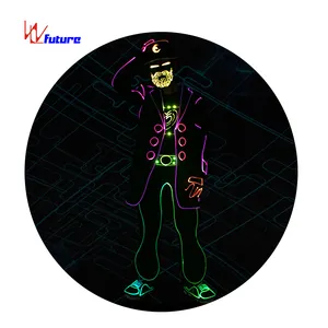 Zukünftige Farbe LED Faser Mantel Talent Show Licht Tanz kleid Upgrade Lampe Licht Lampe Licht Schuhe Tanz kleidung