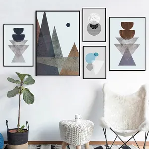 Abstrakte geometrische Wand Poster gedruckt nordische Leinwand Malerei Kunst Bild Wohnzimmer Home Decor