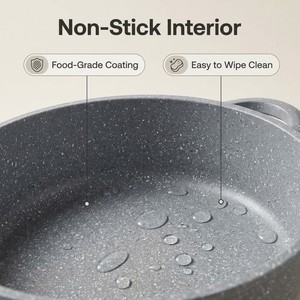 Juego de Utensilios de Cocina Antiadherentes de 17 Piezas, Diseño Clásico, Utensilios de Cocina Metálicos Ecológicos, Olla Espiral, Cacerola, Sartén - Product Image 4