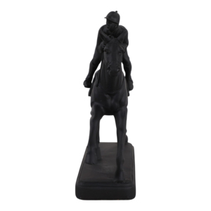 Statuetta di Cavallo e Jockey in Resina, Scultura per Arredamento Casa, Soggiorno, Ufficio, Bagno - Product Image 3