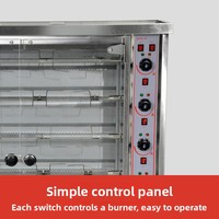 Vente en gros Four à rôtir électrique vertical pour poulet en acier inoxydable Équipement de cuisine commercial Rôtir 12 poulets entiers