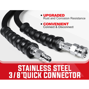 Haute Performance 3/8 \ "PW fil d'acier tressé <span class=keywords><strong>tuyau</strong></span> 100ft eau chaude/froide Max 250F pliable pivotant M22-14mm outils de nettoyage de voiture - Product Image 2