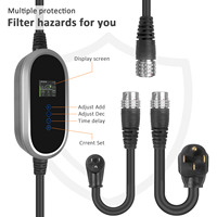 Cargador Portátil para Vehículos Eléctricos, 50A, 240V, Cable de Carga J1772, 11KW, Nuevo, Reconocimiento Inteligente, Estación de Carga Portátil para Vehículos Eléctricos, Certificado UL