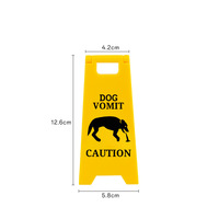 Décoration de bureau à domicile humoristique Funny Cat Vomit Attention Sign 3D Printed Cat Funny Prank Cat Dog Vomit Warning Signs