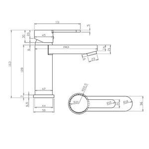 Grifo Monomando Iole de Estilo Clásico, de Acero Inoxidable 304 y Latón, para Agua Fría y Caliente, Ideal para Escuelas y Hospitales - Product Image 2