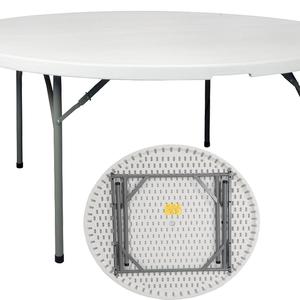 Bán Buôn Nhiệm Vụ Nặng Nề 10-12 Người Một Mảnh <span class=keywords><strong>72</strong></span> Inch 6 Ft Tiệc Tổ Chức Sự Kiện Đám Cưới 180Cm Vòng Nhựa Gấp Bảng - Product Image 1