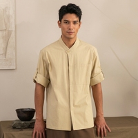 Tenue de plein air MoriUniform en lin respirant avec coupe ergonomique ample, résistante à l'humidité d'Asie du Sud-Est, alliant simplicité et plaisir sauvage.