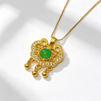Pendentifs breloques vintage dorés ajourés en forme de serrure de sécurité, clochettes ethniques pour la fabrication de colliers faits main, vente en gros