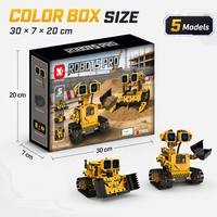 Juguetes Educativos de Construcción Programables para Niños, Set de Robot RC con Control Remoto, Juguete Programable para Estudiantes Escolares