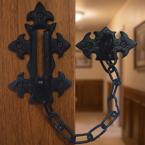 Chaîne de sécurité sans clé Coshik Exports 131 mm, noire thermolaquée, style victorien, installation facile pour porte et fenêtre - Product Image 3