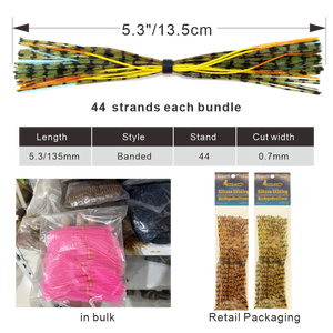 Großpackung Angelköder, Gummischürzenmaterial, Standard Silikon-Schürzen mit Streifen - Product Image 2