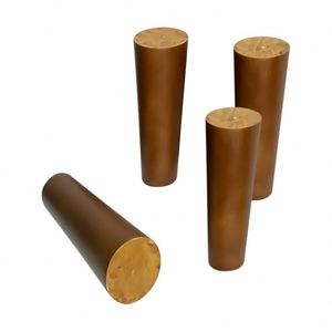 Solid Unfinished Brown Rubber Wood Modern Furniture Legs for TV Bench Coffee <b>Table</b> Bedroom Workshop Living Room Hospital Outdoor - Product Image 2