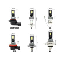TCYATO 2 pièces Ampoules de phare LED 9005/9006 12000LM 18W 12V Lampes de conduite automatique pour voitures H4 H7 H11 H8 H9 H10 H3 H1 Lumière