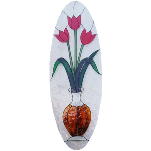 Buntglas-Türeinsätze aus Aqualite-Glas mit klarem Teil zur Befestigung im Inneren der Tür - Product Image 4