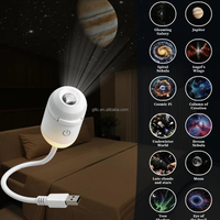 Mini projecteur USB Galaxie, veilleuse à rotation 360°, projection ciel étoilé, lumière d'ambiance LED pour chambre à coucher, intensité réglable, design moderne