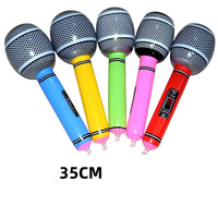 Ballons microphones gonflables en PVC personnalisés pour accessoires DJ, photomaton, chansons, décorations de concerts