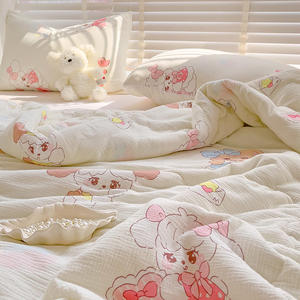 Cut فئة جديدة من خيوط كريب درجة الأم والطفل لتكييف الهواء في الصيف لحاف رقيق من القطن بارد للربيع والخريف والشتاء - Product Image 5