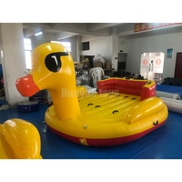 Vente en gros usine Huayue Bateau gonflable tractable en PVC en forme de canard pour 4 personnes, 3m, avec garantie de 2 ans