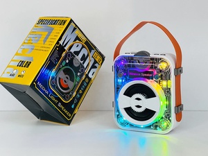 Trendsetters ngoài trời những người đam mê Cắm Trại Trong suốt RGB Đèn dây đeo di động âm thanh mát mẻ phong cách Loa bluetooth không dây - Product Image 5