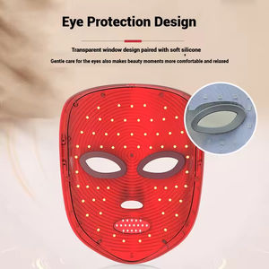 Masker Wajah Led perawatan kecantikan 7 warna-warni, lampu Led masker terapi multifungsi masker Led pemijat - Product Image 2
