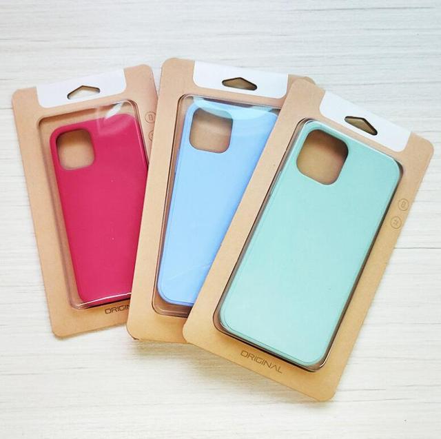 Universal Customized Fashion Mobile Phone Case Brown Kraft Paper Retail Packaging Box for iPhone