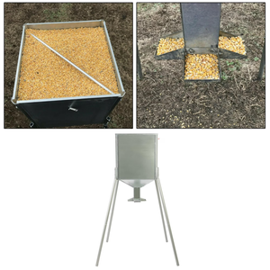 Anpassbarer Großer Metall-Futterautomat mit 450 Pfund Kapazität, Langlebiger Mais-/Pellet-Jagd-Futterautomat aus Verzinktem Stahl - Product Image 2