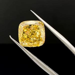 Diamante CVD Cultivado en Laboratorio, Corte Cojín, Amarillo Intenso de Lujo, Certificado IGI, 5.05ct, VS2 - Product Image 1
