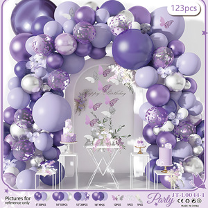 Kit de Guirnalda de Globos de Mariposa de 142 Piezas, Set de Decoración para Fiestas con Puntos de Pegamento para Cumpleaños, Bodas, Baby Shower, OEM - Product Image 4