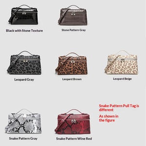 Bolsa de almuerzo de moda Gigi para mujer, de PU, con cremallera, correa única, estilo urbano, primavera-verano, patrón de avestruz, portátil, ¡la más vendida! - Product Image 4