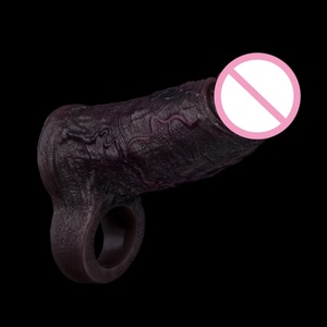 Funda de silicona flexible para agrandamiento del pene con diseño texturizado para mayor placer, venta al por mayor - Product Image 4