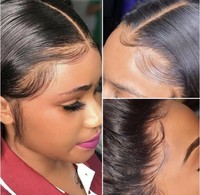 Cheveux naturels indiens et vietnamiens transparents pour perruques sans colle, dentelle HD complète, cuticules alignées, cheveux humains Remy, longueur longue