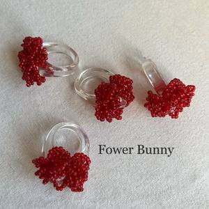 Anelli di Moda Raffinati in Acrilico con Fiore <span class=keywords><strong>Rosso</strong></span> <span class=keywords><strong>Vino</strong></span> Esagerato Personalizzati per Donne - Product Image 2