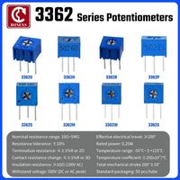 Potentiomètres de réglage de type Bonens variés - Résistance 10-5M, tolérance 10%, rotation 360°, matériau résistif Cermet