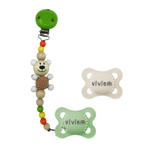 MAM Ciuccio con Nome Pure + Catena per Ciuccio Orso all'Uncinetto Giamaica - Product Image 2