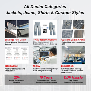Pantalones Cortos <span class=keywords><strong>de</strong></span> Mezclilla Cargo Holgados con Bordado Personalizado y Parches Desgastados Estilo Streetwear para <span class=keywords><strong>Hombre</strong></span> - Product Image 5