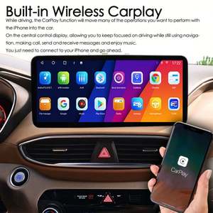 12.3'' Qled Screen Carplay for HYUNDAI Santa Fe 2021 2019 2020 <b>Android</b> 13 Car Multimedid Auto Radio Navigation Stereo 8G+256G - Product Image 4